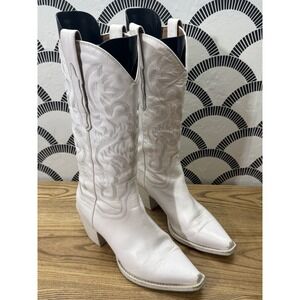 Jeffrey Campbell x Revolve - NIB Dagget Cowboy Boot in White Combo‎ Sz 7.5